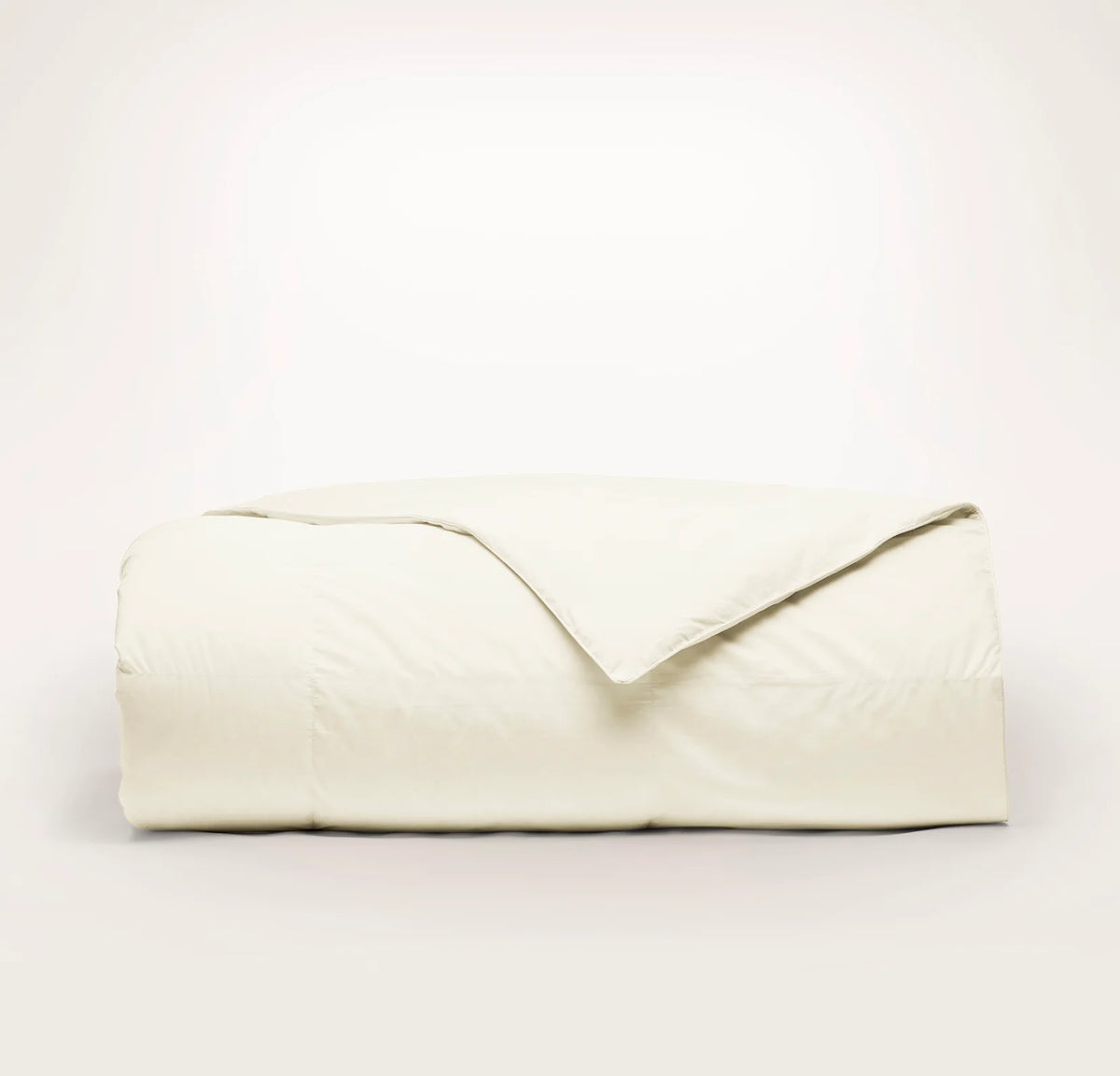 Percale Quilted Down Comforter - Cream