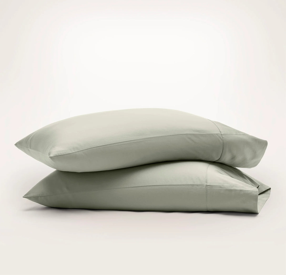 Percale Hemmed Pillowcase Set - Sageleaf