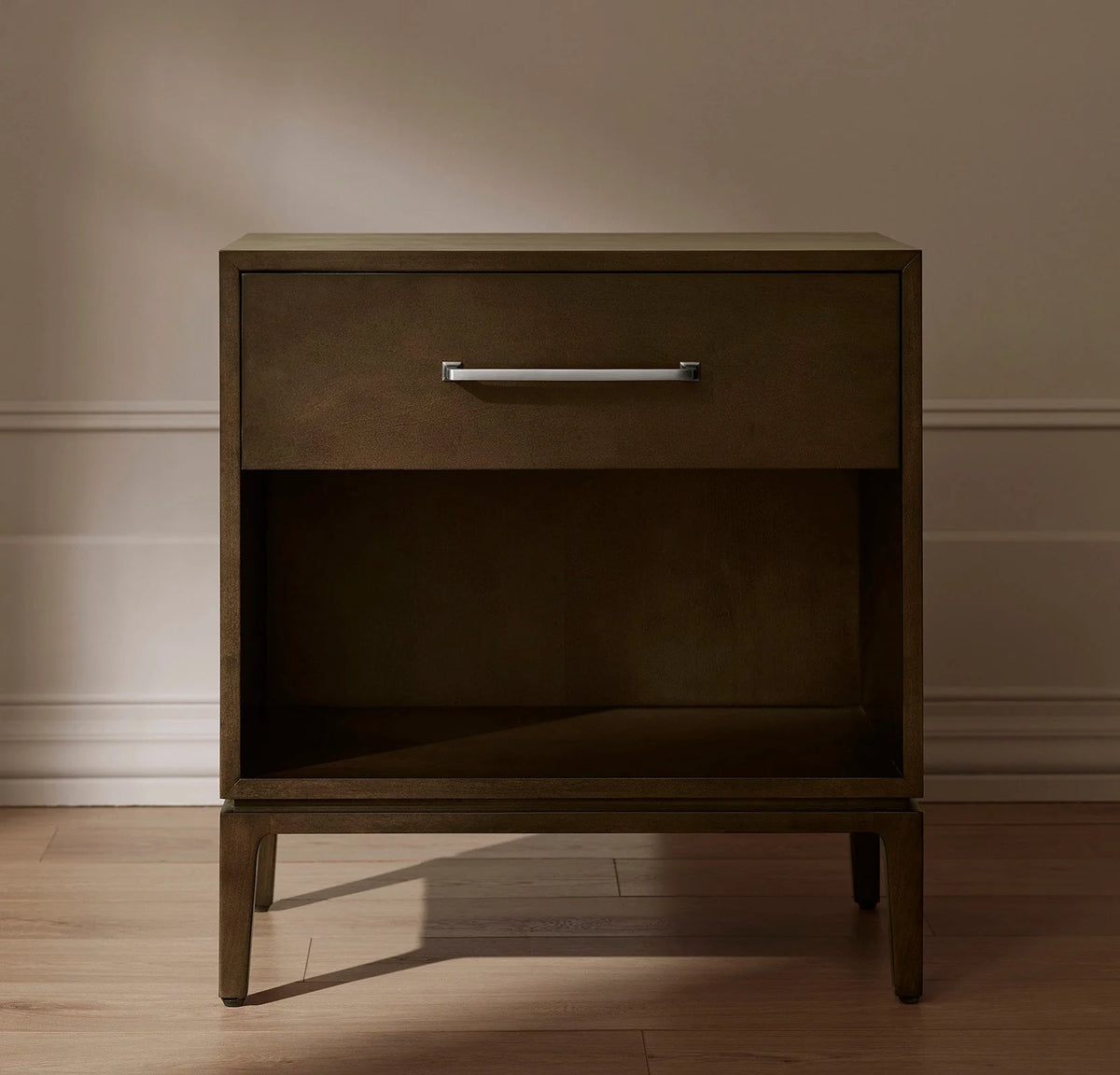 Single Drawer Wood Nightstand - Espresso