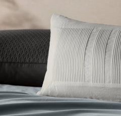 Fluted Pillow Cover (Lumbar) - Mist