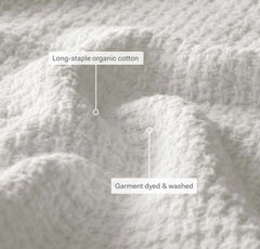 Modern Crochet Bed Blanket - White