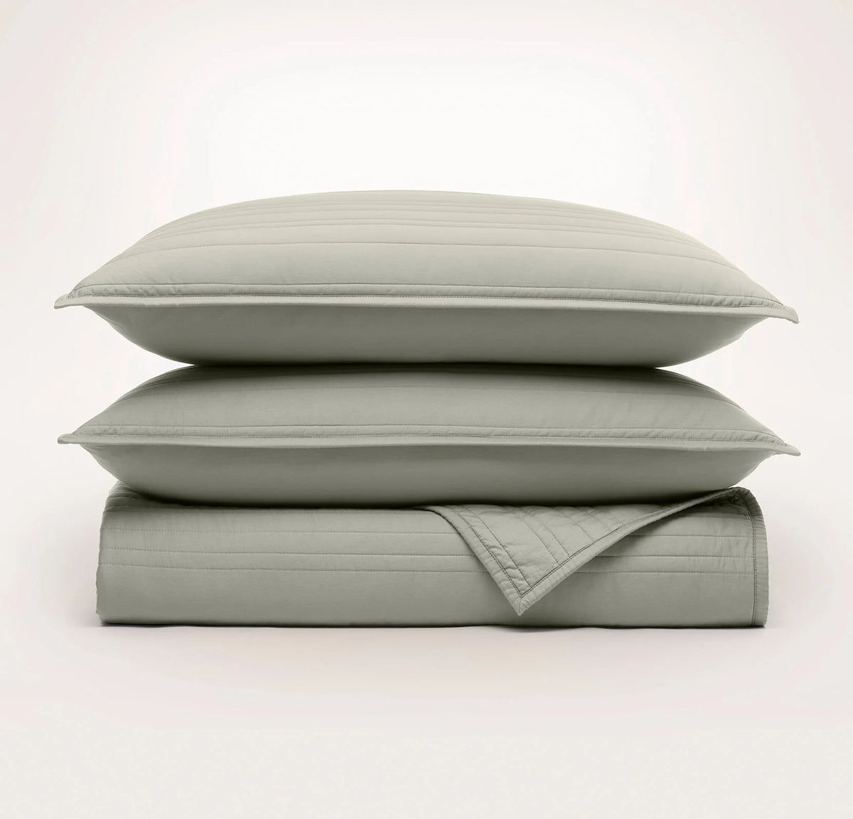 Signature Stripe Quilt Set - Sageleaf