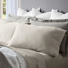 Percale Hemmed Fitted Sheet - Pewter