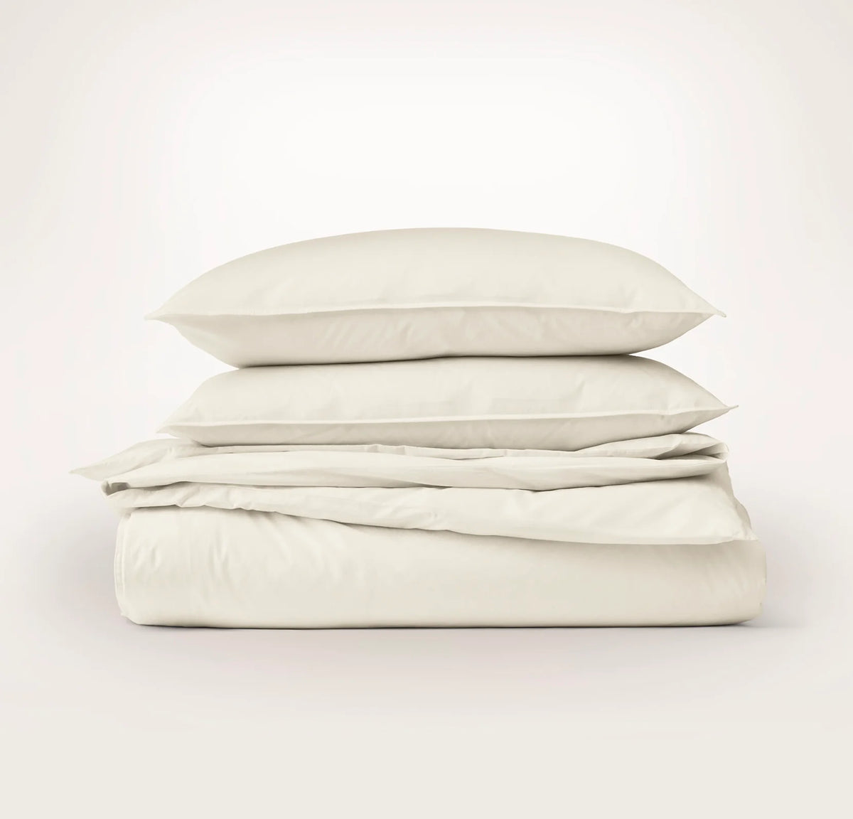 Percale Vintage Washed Duvet Set - Vintage Cream
