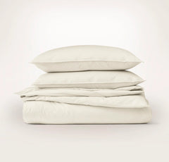 Percale Vintage Washed Duvet Set - Vintage Cream