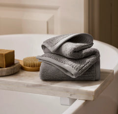 Turkish Ultra Plush Washcloths (Pair) - Stone