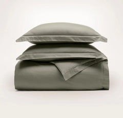 Percale Hemmed Duvet Set - Juniper