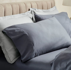 Percale Hemmed Pillowcase Set - Mineral