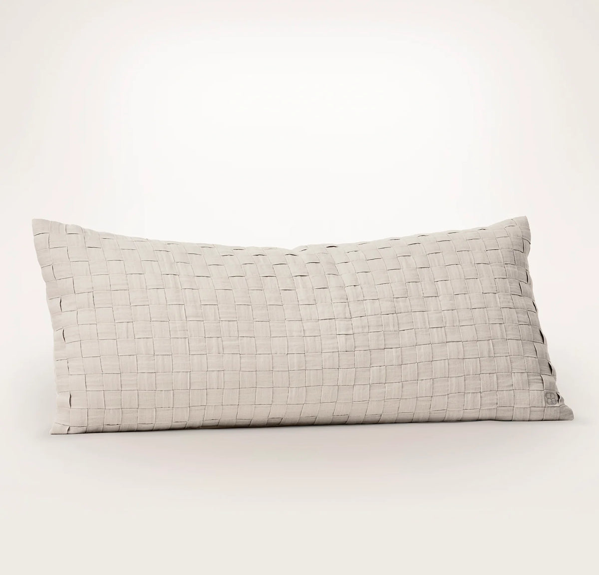 Linen Woven Icon Pillow Cover (Lumbar) - Melange Natural