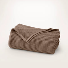 Waffle Bed Blanket - Walnut