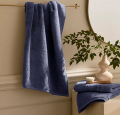 Turkish Ultra Plush Hand Towels (Pair) - Coastal Navy