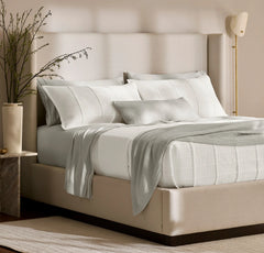Signature Modern Grid Quilt - White