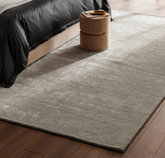 Two-Tone Ribbed Rug - Pewter/Mist