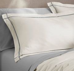 Signature Embellished Duvet Set - White/Shore Embroidered
