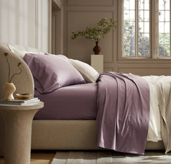 Signature Hemmed Sheet Set - Plum