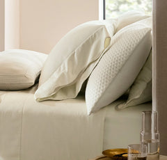 Signature Embellished Pillowcase Set - Cream/Sand Curved Edge