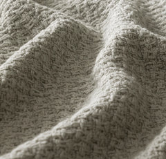 Modern Crochet Bed Blanket - Pewter