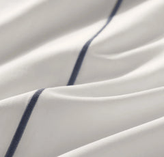 Signature Embellished Pillowcase Set - White/Mineral Embroidered