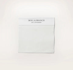 Signature Hemmed Fabric Swatch - White Textured Stripe