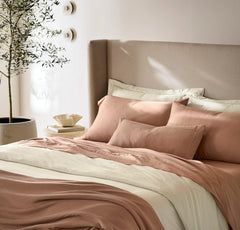 Signature Hemmed Pillowcase Set - Terracotta