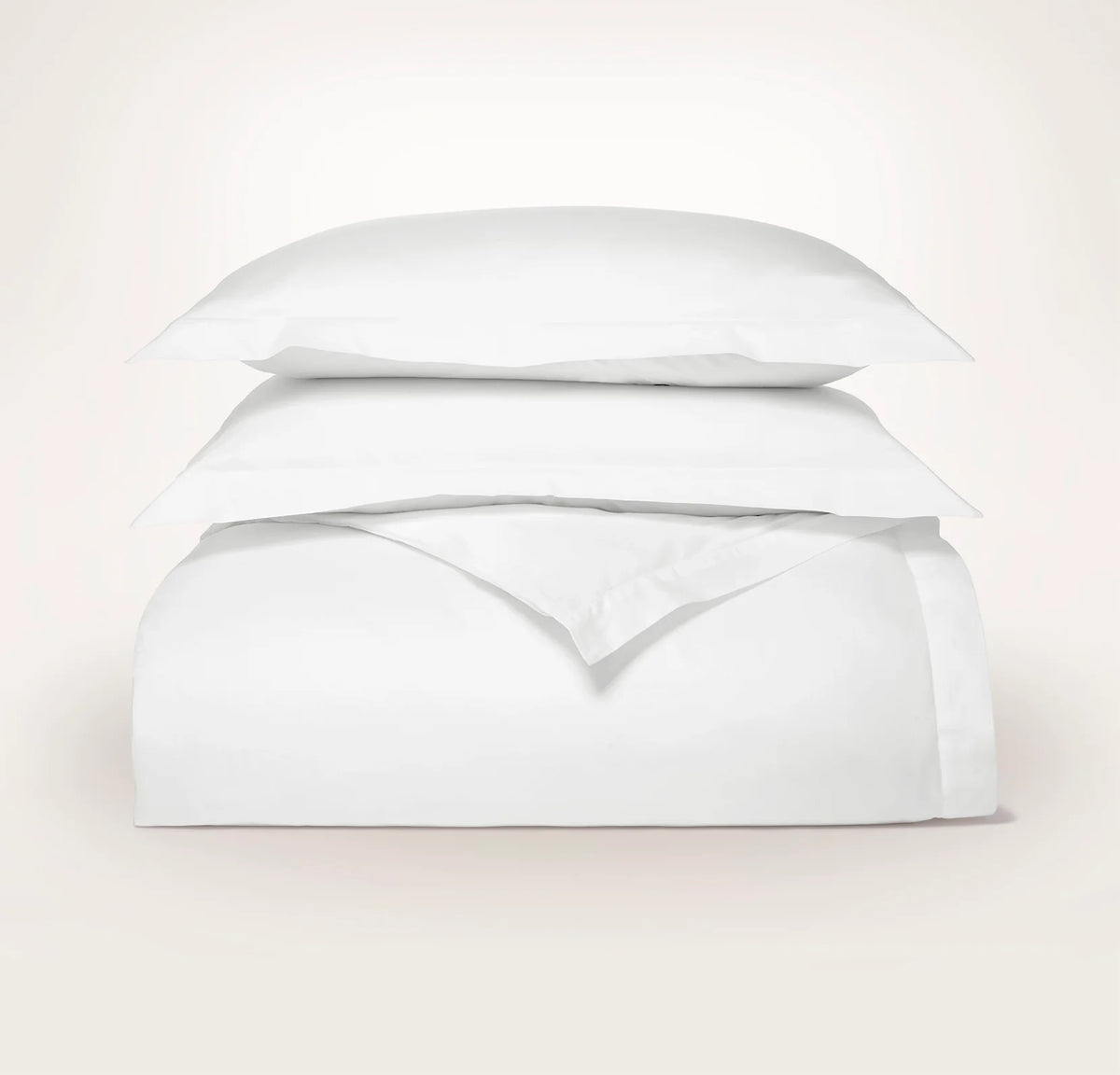 Signature Hemmed Duvet Set - White