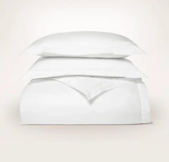 Signature Hemmed Duvet Set - White