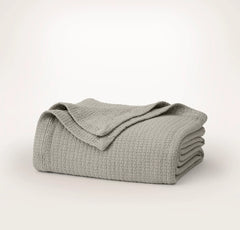 Modern Crochet Bed Blanket - Pewter