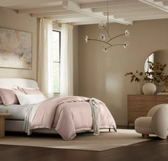 Signature Hemmed Duvet Set - Dusty Rose