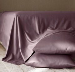 Signature Hemmed Pillowcase Set - Plum