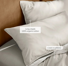 Percale Vintage Washed Duvet Set - Vintage Mist