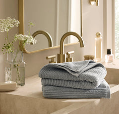 Turkish Ribbed Hand Towels (Pair) - Shore