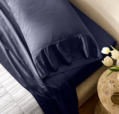 Signature Hemmed Sheet Set - Coastal Navy