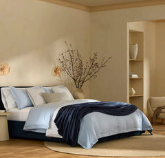 Lightweight Bed Blanket - Coastal Navy