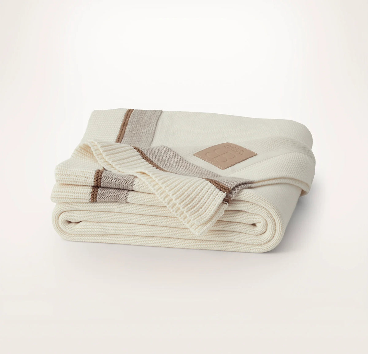 Court Knit Throw Blanket - Cream