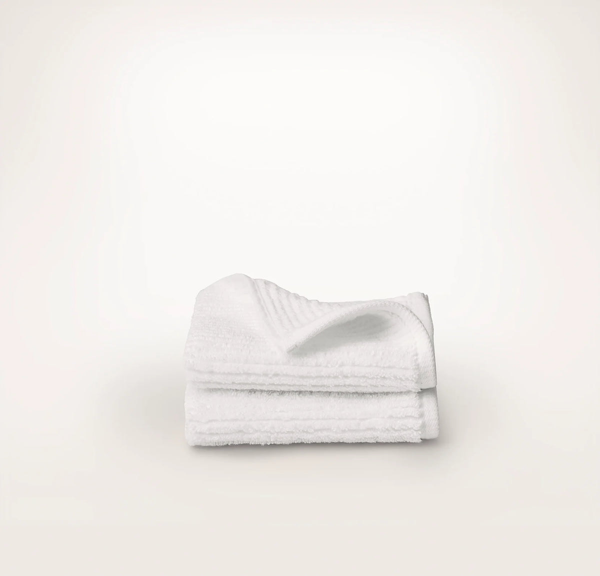 Turkish Ribbed Washcloths (Pair) - White