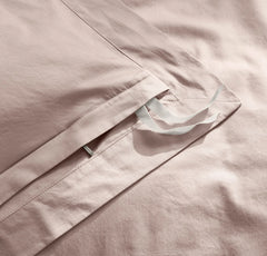 Signature Hemmed Duvet Set - Dusty Rose