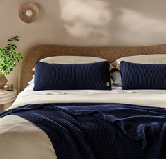 Sunday Knit Pillow Cover - Coastal Navy